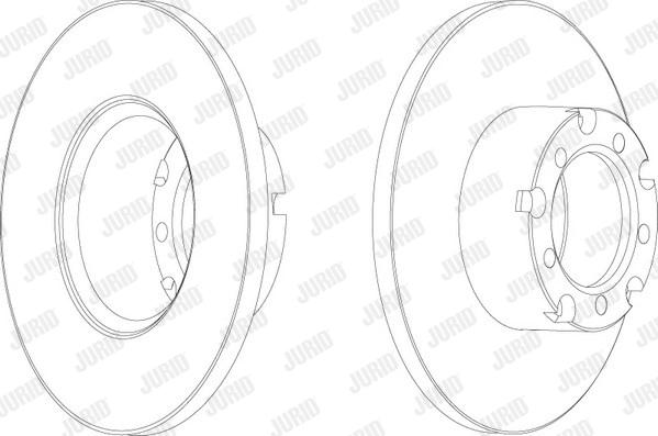 Jurid 561854J - Гальмівний диск autocars.com.ua