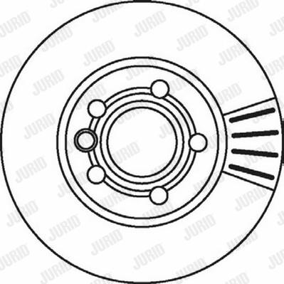 Jurid 562043J-1 - Гальмівний диск autocars.com.ua