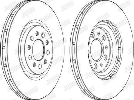 Jurid 562391J - Гальмівний диск autocars.com.ua