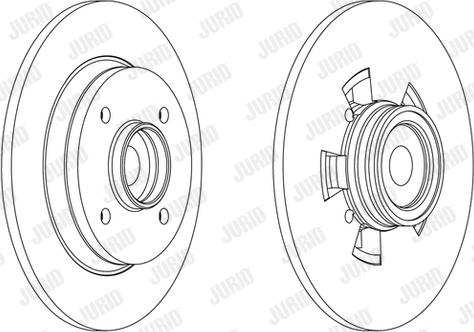 Jurid 562450J - Гальмівний диск autocars.com.ua