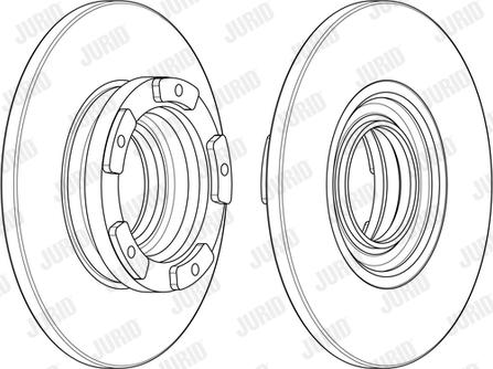 Jurid 563125J - Гальмівний диск autocars.com.ua
