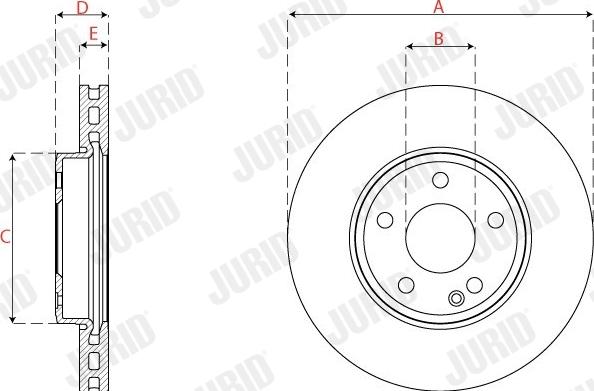 Jurid 563258JC-1 - Тормозной диск autodnr.net