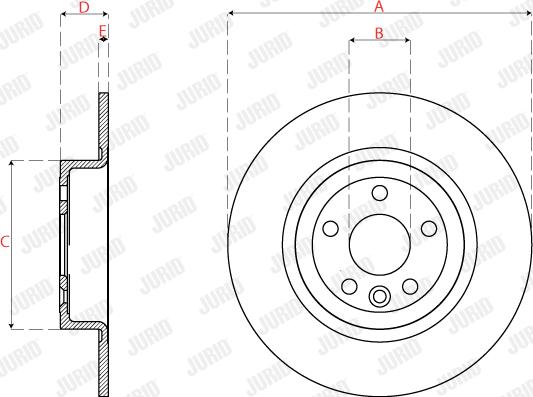 Jurid 563264JC - Гальмівний диск autocars.com.ua