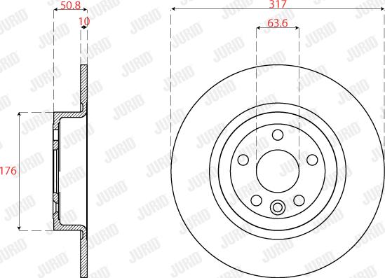 Jurid 563264JC - Гальмівний диск autocars.com.ua