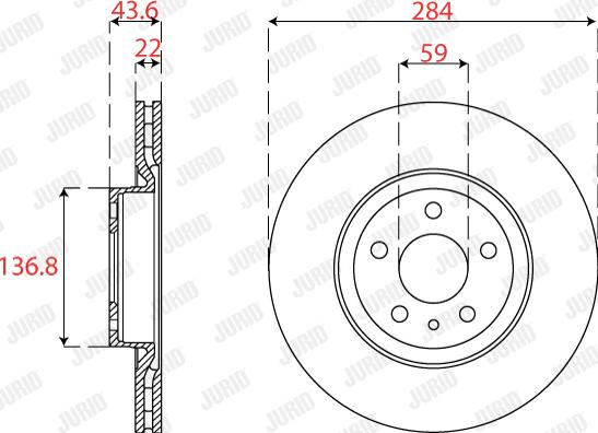 Jurid 563273JC - Гальмівний диск autocars.com.ua