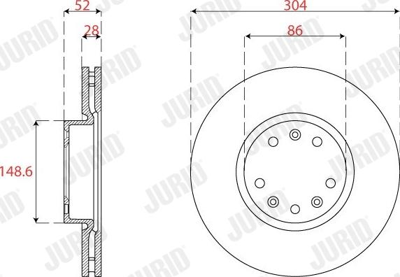 Jurid 563275JC-1 - Гальмівний диск autocars.com.ua