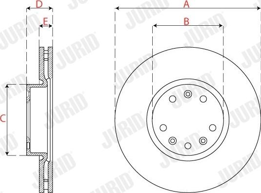 Jurid 563275JC-1 - Гальмівний диск autocars.com.ua