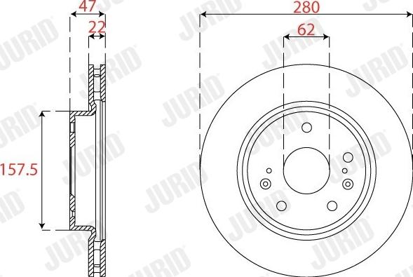 Jurid 563279JC-1 - Тормозной диск avtokuzovplus.com.ua