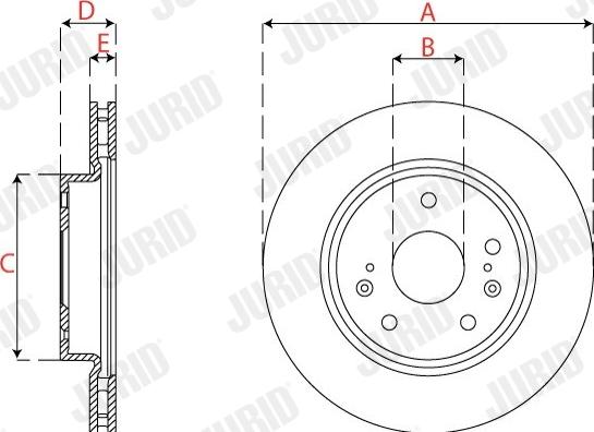 Jurid 563279JC-1 - Тормозной диск avtokuzovplus.com.ua