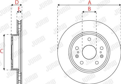 Jurid 563279JC - Гальмівний диск autocars.com.ua