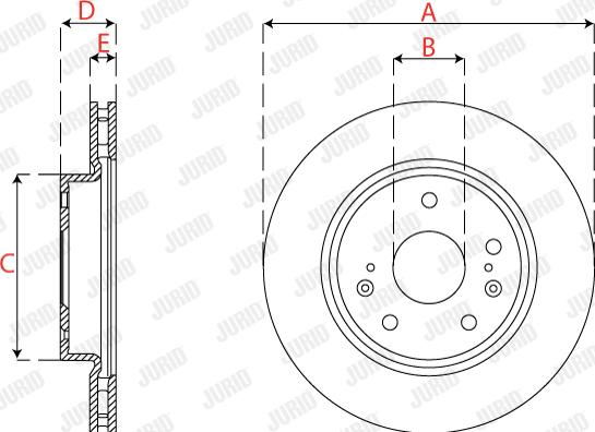 Jurid 563279JC - Гальмівний диск autocars.com.ua