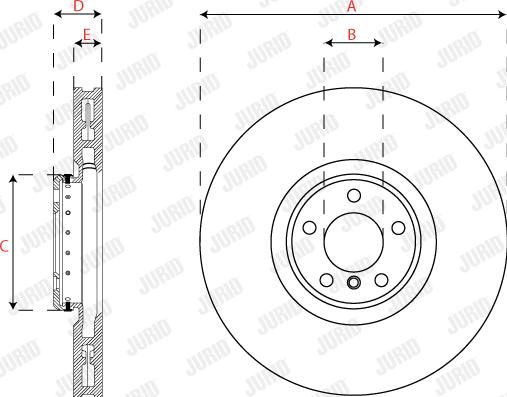 Jurid 563281JVC-1 - Гальмівний диск autocars.com.ua