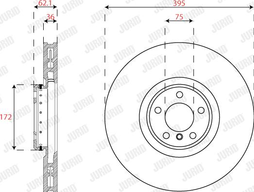 Jurid 563281JVC-1 - Гальмівний диск autocars.com.ua