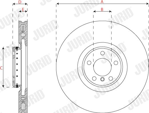 Jurid 563282JC-1 - Гальмівний диск autocars.com.ua