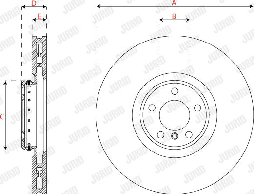 Jurid 563282JVC-1 - Гальмівний диск autocars.com.ua