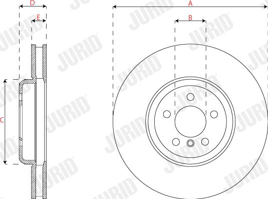 Jurid 563284JC-1 - Гальмівний диск autocars.com.ua