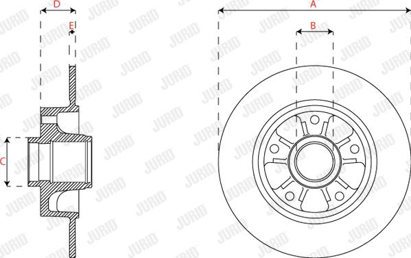 Jurid 563289JC-1 - Тормозной диск avtokuzovplus.com.ua