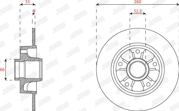 Jurid 563289JC-1 - Тормозной диск avtokuzovplus.com.ua