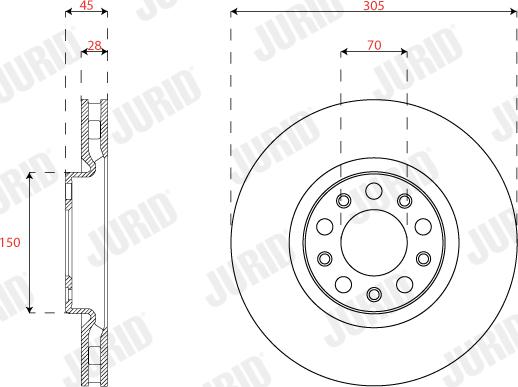 Jurid 563292JC - Гальмівний диск autocars.com.ua