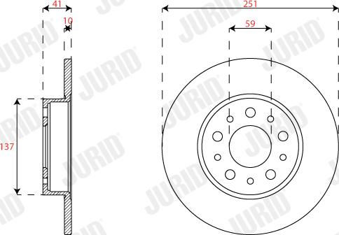 Jurid 563295JC - Гальмівний диск autocars.com.ua