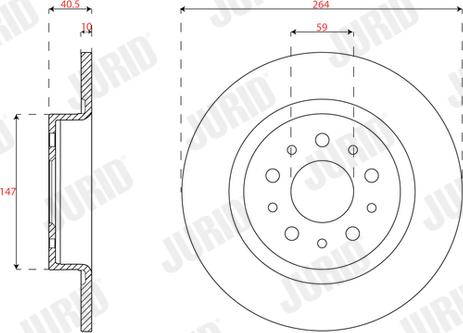Jurid 563296JC - Тормозной диск avtokuzovplus.com.ua