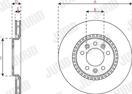 Jurid 563298JC - Гальмівний диск autocars.com.ua