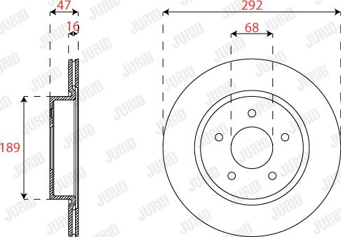 Jurid 563299JC - Тормозной диск avtokuzovplus.com.ua