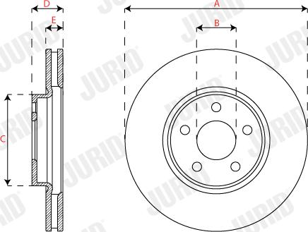 Jurid 563313JC - Тормозной диск avtokuzovplus.com.ua