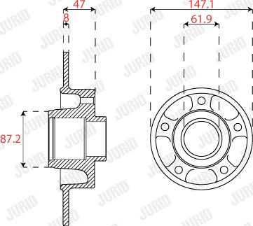 Jurid 563317JC-1 - Гальмівний диск autocars.com.ua