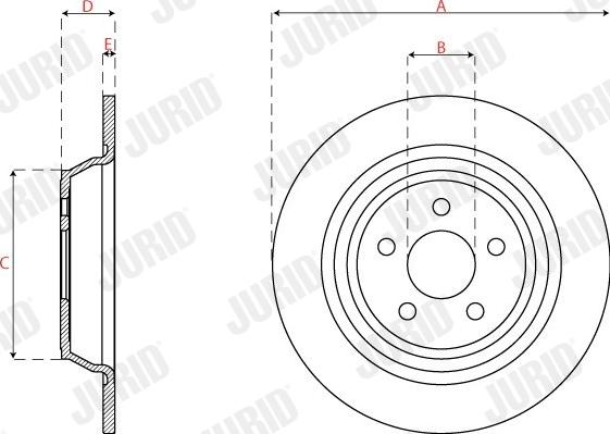 Jurid 563318JC-1 - Гальмівний диск autocars.com.ua