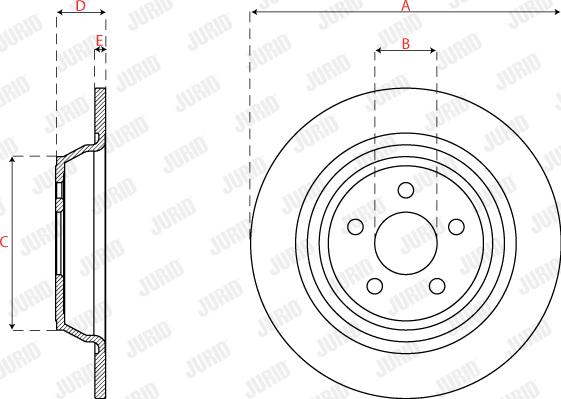 Jurid 563318JC - Гальмівний диск autocars.com.ua