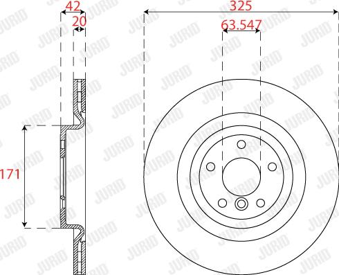 Jurid 563323JC - Гальмівний диск autocars.com.ua