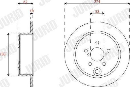 Jurid 563343JC-1 - Тормозной диск avtokuzovplus.com.ua