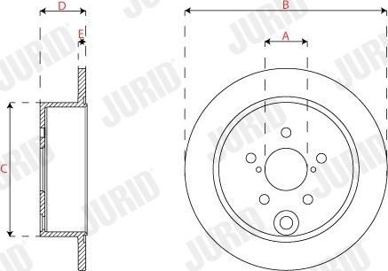 Jurid 563343JC-1 - Тормозной диск avtokuzovplus.com.ua