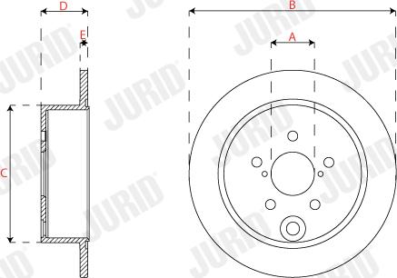 Jurid 563343JC - Тормозной диск avtokuzovplus.com.ua