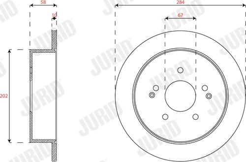 Jurid 563345JC - Гальмівний диск autocars.com.ua