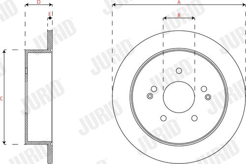 Jurid 563345JC - Гальмівний диск autocars.com.ua