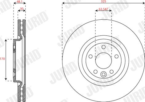 Jurid 563347JC-1 - Тормозной диск avtokuzovplus.com.ua