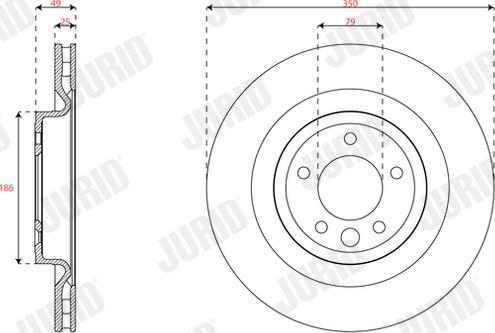 Jurid 563399JC-1 - Гальмівний диск autocars.com.ua