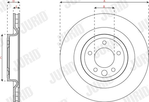 Jurid 563399JC-1 - Гальмівний диск autocars.com.ua