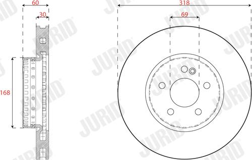 Jurid 563467JVC-1 - Гальмівний диск autocars.com.ua