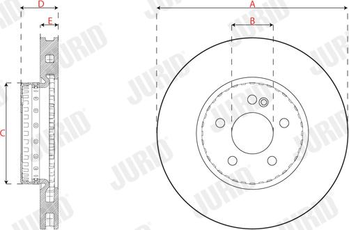 Jurid 563467JVC-1 - Гальмівний диск autocars.com.ua