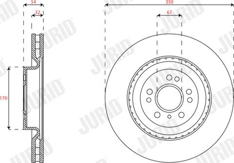 Jurid 563482JC-1 - Гальмівний диск autocars.com.ua