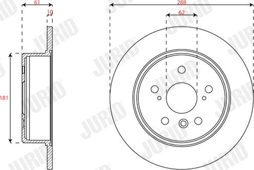 Jurid 563492J - Тормозной диск autodnr.net