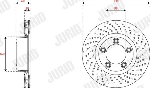 Jurid 563536JC-1 - Гальмівний диск autocars.com.ua