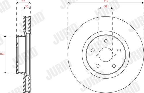 Jurid 563546JC-1 - Тормозной диск avtokuzovplus.com.ua