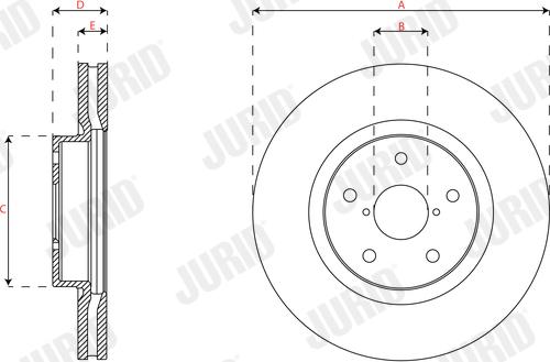 Jurid 563546JC-1 - Тормозной диск avtokuzovplus.com.ua