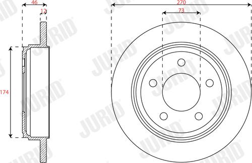 Jurid 563567JC - Гальмівний диск autocars.com.ua