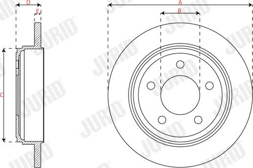 Jurid 563567JC - Гальмівний диск autocars.com.ua