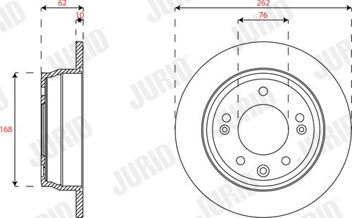 Jurid 563591JC - Гальмівний диск autocars.com.ua